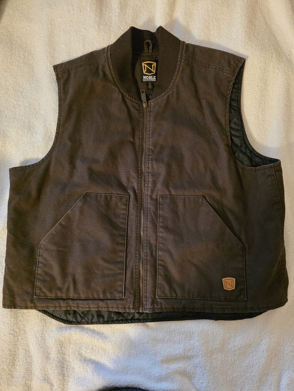 Noble Outfitters Canvas Cotton Duck Workwear Vest Insulated 3XL Brown
